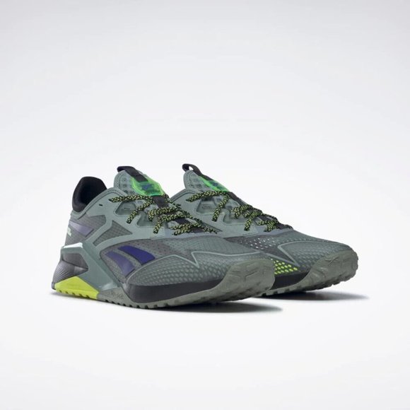 Reebok Men's Green Black Yellow Nano X2 Tr Adventure Sneakers HP9227 - Picture 1 of 3